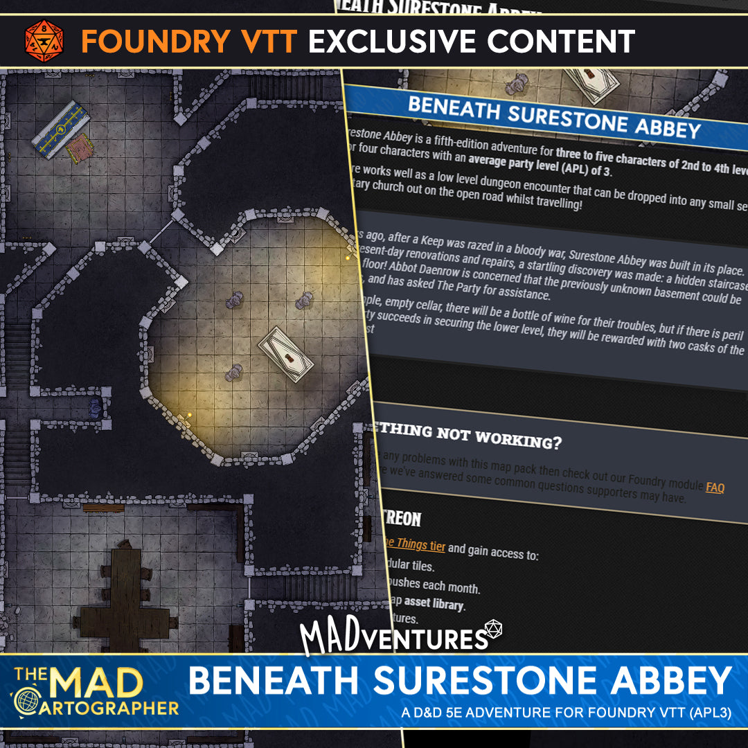MADventure: Beneath Surestone Abbey (APL3)