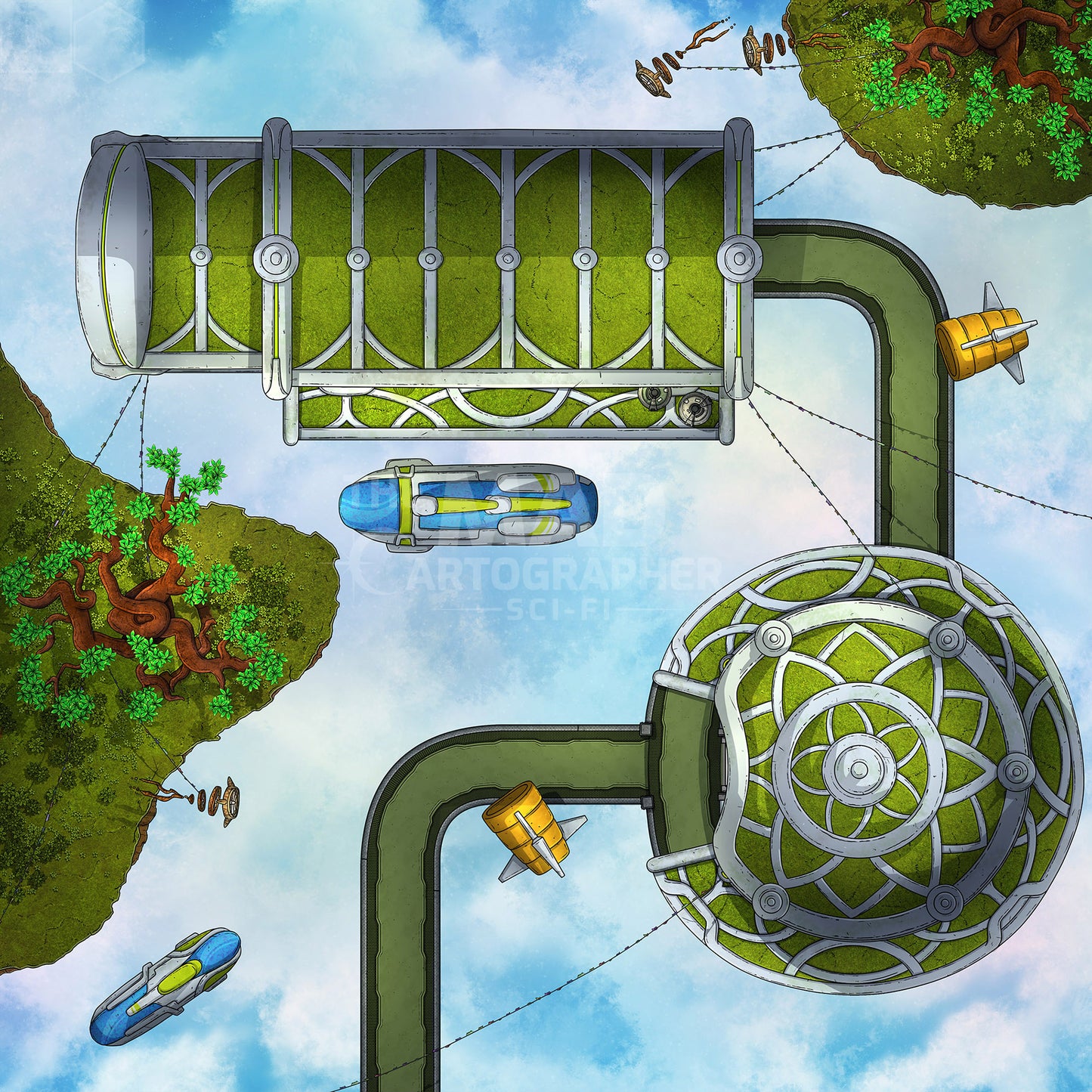 Solarpunk Map Image Pack