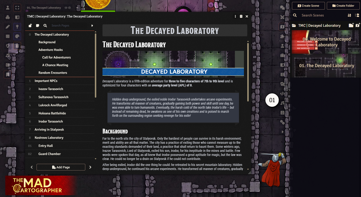 MADventure: The Decayed Laboratory (APL 8)