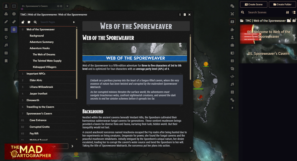MADventure: Web of the Sporeweaver (APL4)