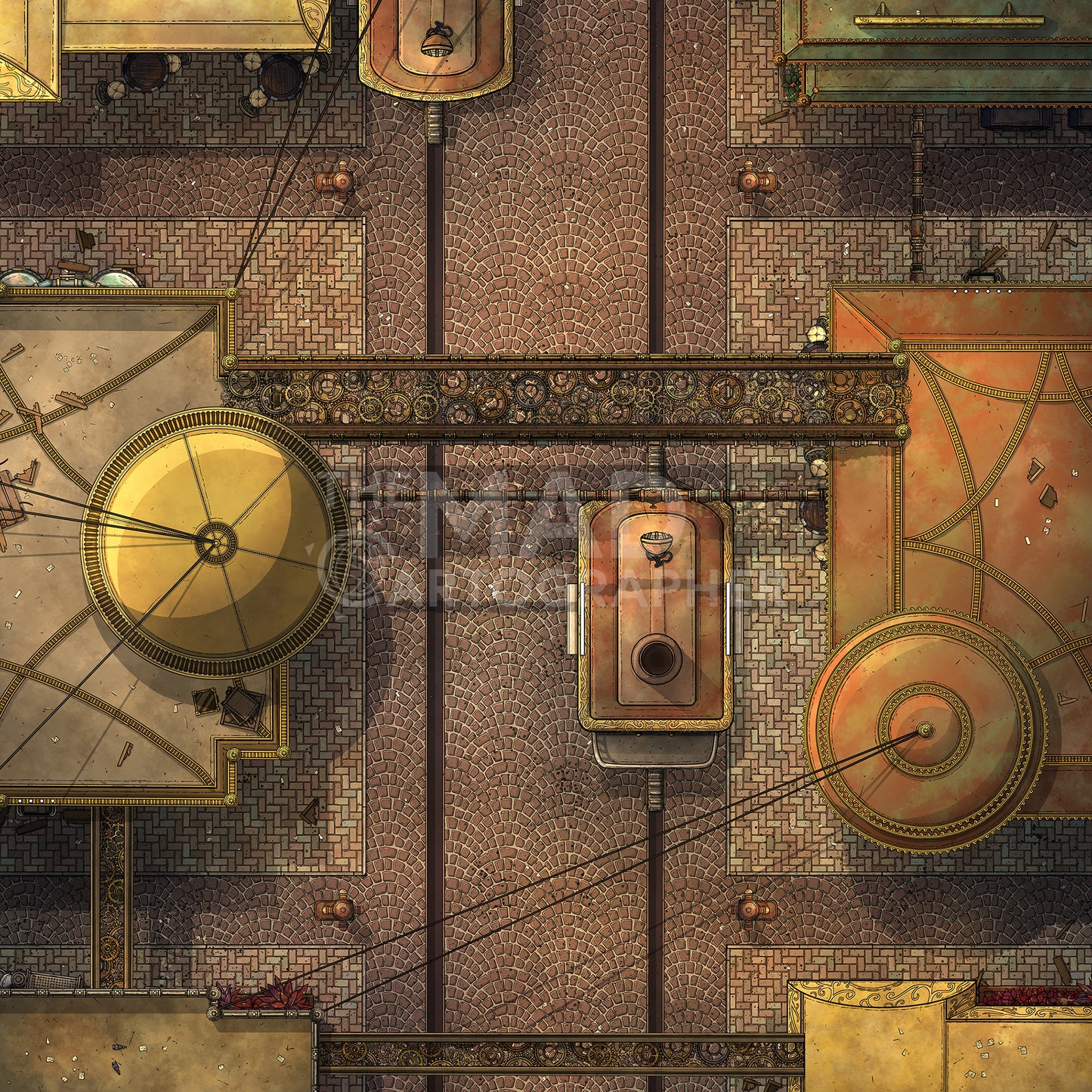 Steampunk Planet Map Image Pack