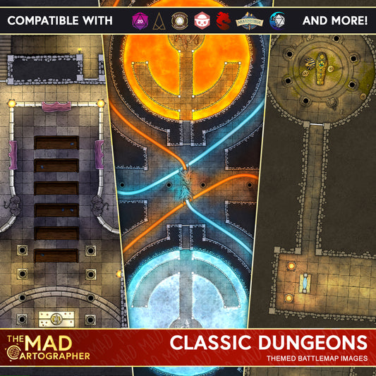 Classic Dungeons - Map Image Pack