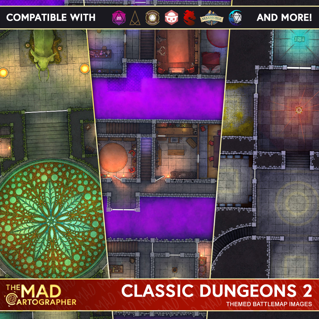 Classic Dungeons 2 - Map Image Pack